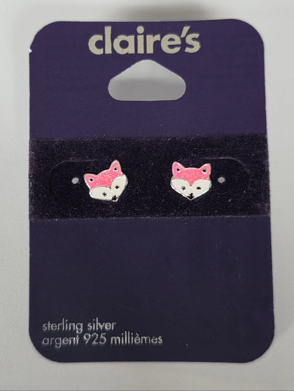 Claire's Fuzzy Makeup Bag And Girl's Stud Earrings And Pendants